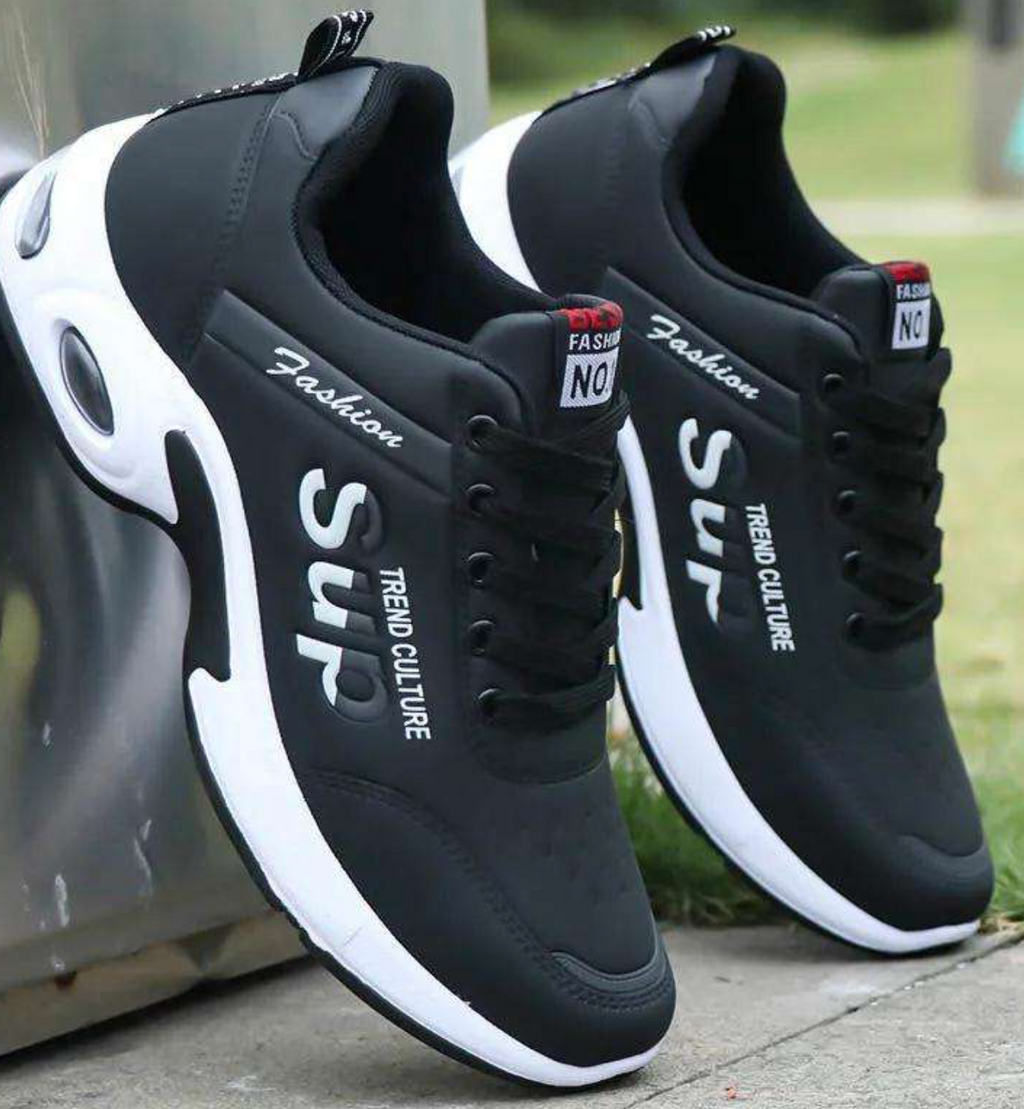 Men's Classic White PU Leather Sneakers
