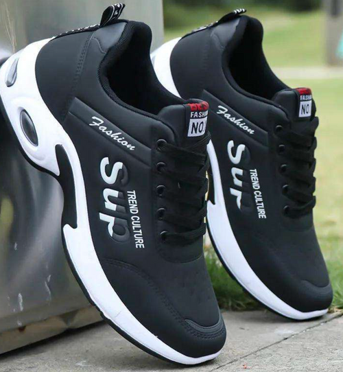 Men's Classic White PU Leather Sneakers