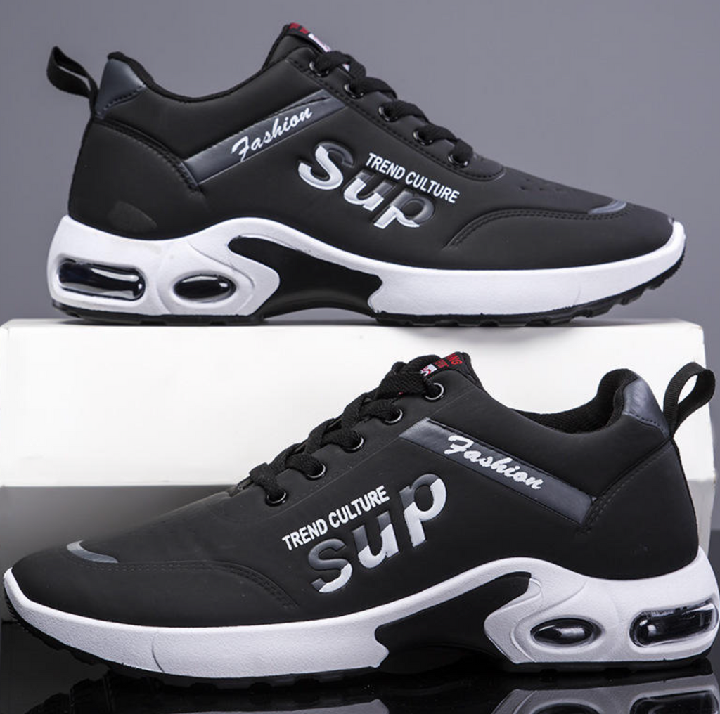 Men's Classic White PU Leather Sneakers