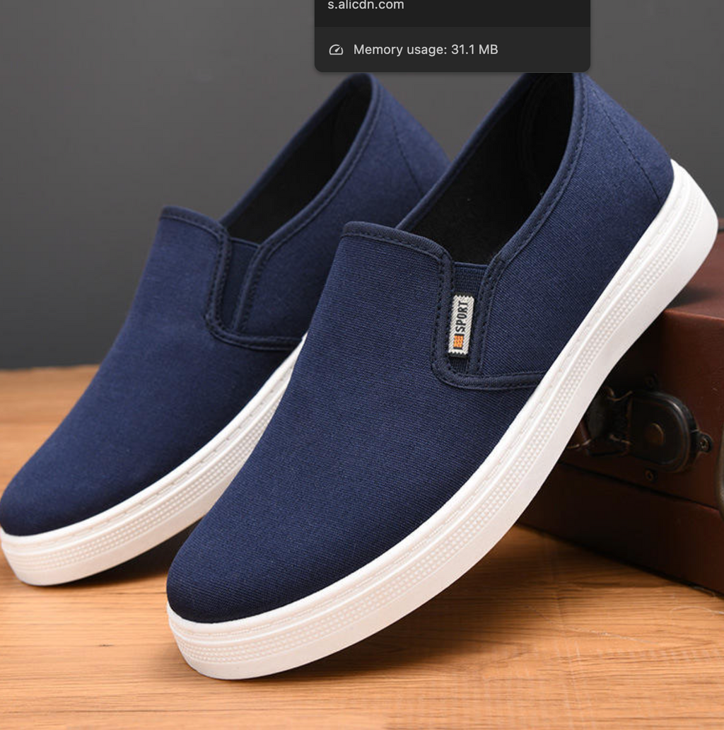 Men’s Solid Colour Breathable Cloth Shoes