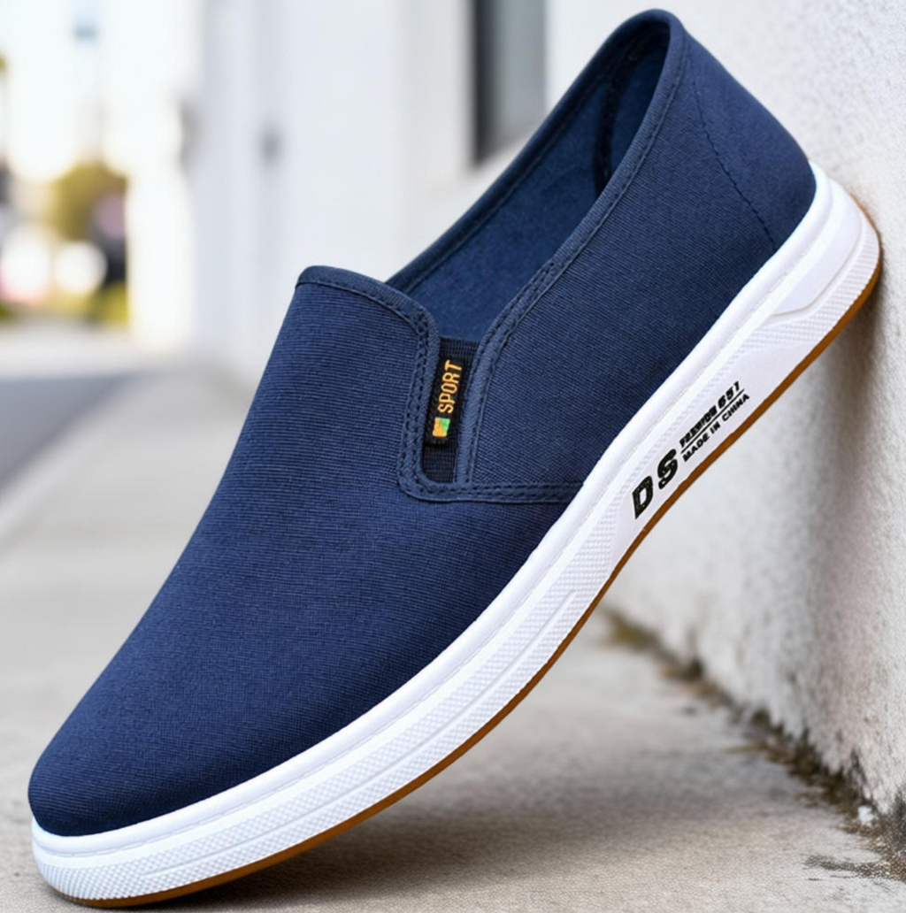 Men’s Solid Colour Breathable Cloth Shoes